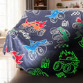 COMFAR Truck Blanket for Boys, Glow in The Dark Blanket for Kids/Toddler/Baby, Soft Fleece Blankets and Throw, Birthday 40"x 60" by COMFAR