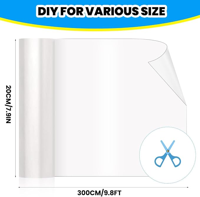 Cat Scratch Furniture Protector: Cat Anti Scratch Tape - Door Protector from Dog Scratching - Clear Training Self Adhesive Tape for Carpet, Sofa, Couch, Door (118in x 7.9in)