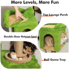 WOOCHPET Cat Tree with Sisal Scratching Posts and Cat Toys for Indoor Kittens - Image 4
