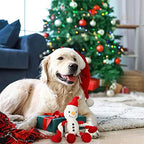 Senneny Christmas Dog Toys, Squeaky Snowman Plush with Ropes for Tug of War, Durable Interactive Chew Toys for Puppy Small Medium Large Dogs - Image 5