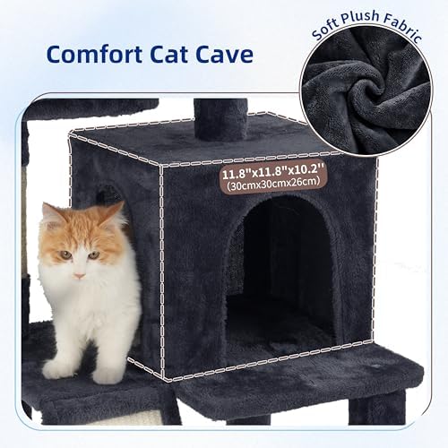 Gitelsnour Cat Tree Tower Multi-Level with 2 Scratching Boards, GCT022G - Image 3