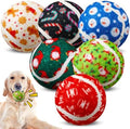 Civaner 6 Pcs Christmas Dog Toys Bulk, 2.5 Inch Squeaky Tennis Balls by Civaner