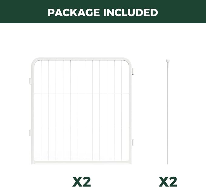 FXW 2 Add-on Wire Panels for AuraSpace Pro Dog Playpen, 24" H | Fits AuraSpace Pro Acrylic & Wire Mesh Indoor Dog Playpen 24"H, Includes 2 Panels