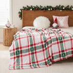 Gogreen Cozy Christmas Blanket - 300 GSM Flannel Throw Size for Home Decoration - Ultra Soft (Christams Check, Throw - 50" x 60") - Image 3