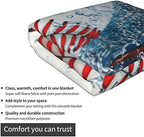 Baseball Printed Throw Blankets Lightweight Plush Fuzzy Cozy Soft Bedding, Fleece Throw Blankets All Season for Sofa Couch Bed 50x60 inches - Image 4