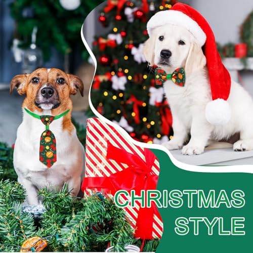 Chunful 150 Pcs Adjustable Christmas Dog Bow Ties & Neckties, Santa Claus - Image 3