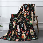 Christmas Cats Fuzzy Fleece Blanket, Soft Cozy Throw Blankets for Couch, Bed, Sofa, for Boys Girls Kids, Cat Lovers 50"x40" by XYSKINO
