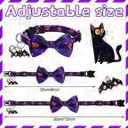 Kacctyen 18 Pcs Holiday Cat Collars Halloween with Bowtie Bell, Small - Image 2