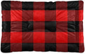 Red and Black Buffalo Plaid Dog Bed Mat for Small Dog Puppy Cat Kitten, Classical Lumberjack Plaid Ultra Soft Pet Bed Mattress for Crate with Anti-Slip Washable, 18 x 24 Inches by Mazeann