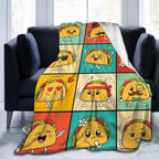 Funny Taco Mexican Blanket Food Lover Throw Stuff Gifts 60"x50" by Unknown