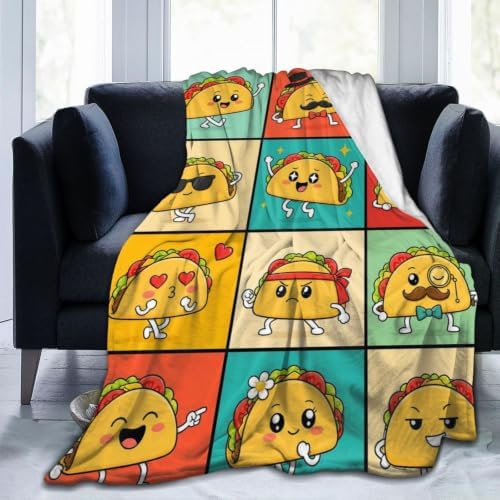 Funny Taco Mexican Blanket Food Lover Throw Stuff Gifts 50"x40" by Unknown