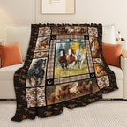 Horse Throw Blanket Horse Stuff Gifts for Kids Girls Boys Adults Women Men Soft Cozy Warm Plush Fluffy Fuzzy Fleece Blanket Decor 60''X80'' - Image 6