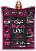 Nurse Theme Blanket, Nurse Gifts for Women, Gifts for Nurses Female, Cozy Lightweight Warm Throw Blanket, Nurse Appreciation Gift, Nurse Practitioner Gift, Nursing Student Gift Blanket 50" x 40" by Qilerongrong