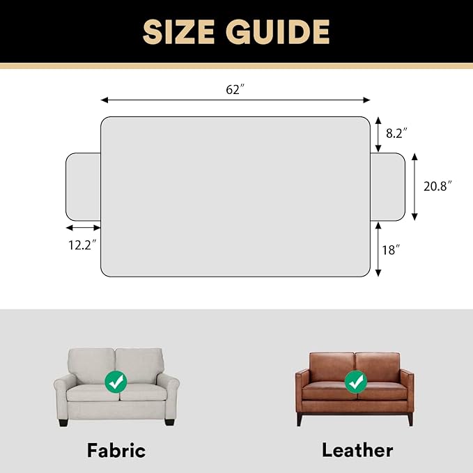 Waterproof Sofa Bed Cover Washable，Thick Loveseat Couch Covers for 2 Cushion Couch Sofa Pet Friendly, Pet Couch Covers Furniture Protector for Dogs Cats ((Taupe,40x48 Inch)