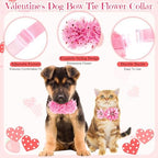 50 Pcs Dog Collar Flowers Pink Flower Dog Bows - Image 3