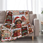 Dachshund Christmas Throw Blanket Cute Dog Holiday Gifts 50''x60'' - Image 5