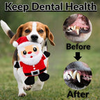 Dog Toys, Dog Xmas Christmas Santa Claus Squeaky Plush Chew Fetch Brain Stimulating Toy Presents for Small Medium Dogs (Medium, Christmas) - Image 3