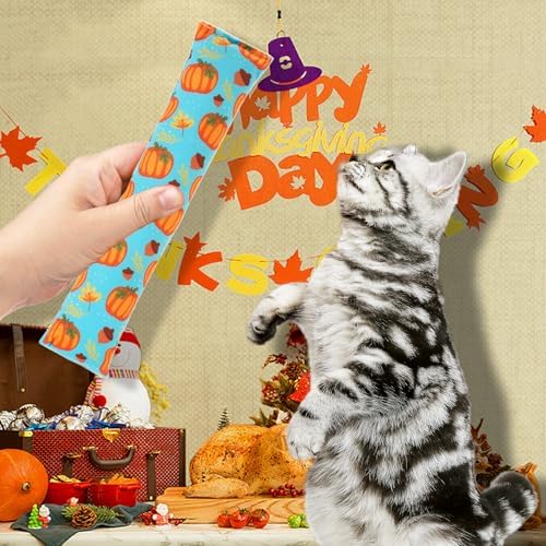 KOOLTAIL Cat Catnip Toys for Thanksgiving, 3 Pack Durable Soft Kicker Toy Filled with Natural Catnip, Interactive Bite Resistant Chew Teeth Cleaning Gift for Indoor Cats Kitten - Image 7