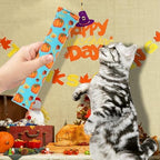 KOOLTAIL Cat Catnip Toys for Thanksgiving, 3 Pack Durable Soft Kicker Toy Filled with Natural Catnip, Interactive Bite Resistant Chew Teeth Cleaning Gift for Indoor Cats Kitten - Image 7