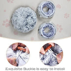 Plush Cat Tunnel Bed for Indoor Cats, Collapsible Cat Donut Tunnel with Central Mat, Fluffy Cats Cave Tube with Hanging Ball for Kitten Rabbit Puppy Ferret - Image 6