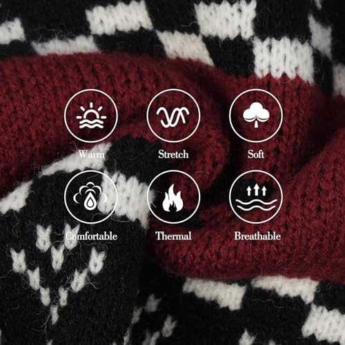ROZKITCH Dog Sweaters for Medium Dogs Girl Boy, Thick Knit Dog Sweater, Heavy Winter Coat for Small Breeds, Turtleneck Pullover for Medium Dogs DarkRed L - Image 2