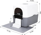Sfozstra Enclosed Cat Litter Box: Odor Control Leak Resistant Design | Pull Out Tray /Top & Front Entry / Reduced Litter Tracking / Spacious Cat Room / Easy Maintenance / for Cats Under 8 Lbs