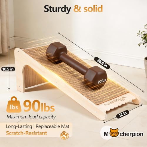 Cork Cat Scratch Cardboard-cat Scratching Post with Replaceable pad-Cat Scratcher Pad for Indoor-Cat Ramp-Cat Furniture Protect Sofa-Prevent Cats from Scratching Furniture-Eco-1 Frame & 2 Pads - Image 5