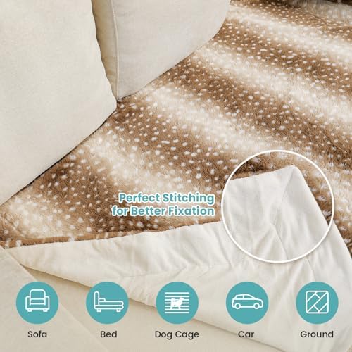 COZY KISS Waterproof Pet Blanket Deer Print for Large Dog & Cat, 40x60 inch - Image 5
