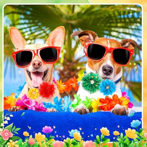 Hoteam 50 Pcs Dog Collar Flowers Bows Accessories, Multicolor - Image 5