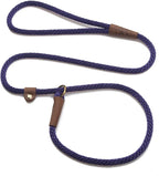 Mendota Pet Slip Leash - Dog Lead and Collar Combo - Made in The USA - Purple, 3/8 in x 4 ft - for Small/Medium Breeds