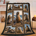 Sea Lion Blanket, Marine Animal Throw Gift for Girls Boys 60"X50" by Unknown