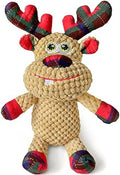 Christmas Squeaky Plush Dog Toys for Small Medium Large Dogs, Durable and Indestructible Dog Christmas Toys, Cute Reindeer Squeaky Dog Toys,Teeth Cleaning and Interactive Puppy Toys by Chngeary