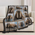 Walrus Blanket, Arctic Animal Throw Gift for Kids Adults 60"X50" - Image 5