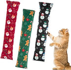 KOOLTAIL Cat Catnip Toys for Christmas, 3 Pack Durable Soft Kicker Toy Filled with Natural Catnip, Interactive Bite Resistant Chew Teeth Cleaning Gift for Indoor Cats Kitten by KOOLTAIL