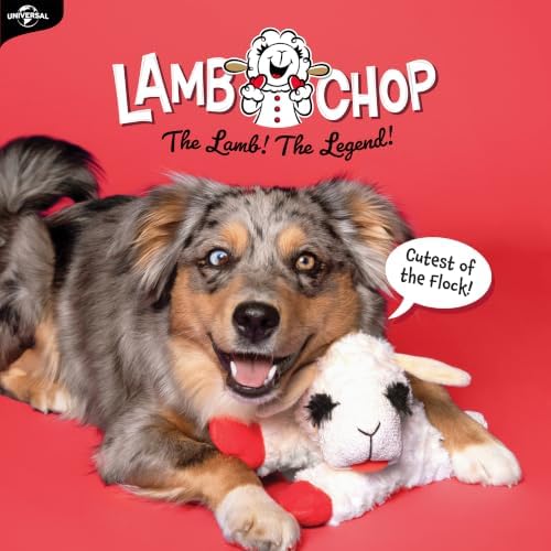 Multipet Lamb Chop Dog Plush Toy 10", Cream, 5 Squeakers - Image 3