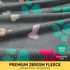 Luciphia 1 Pack 3 Blankets Fluffy Premium Fleece Pet Blanket Flannel Paw Printed Throw for Dog Cat(Large 41x31'', Grey) - Image 2