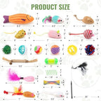 Fashion's Talk Cat Toys Variety Pack for Kitty 20 Pieces - Image 6