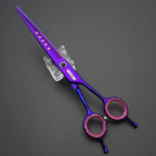 7.0 inches Professional Dog Grooming Scissors Set Straight & thinning & Curved & chunkers & comb 5pcs in 1 Set for left-handed & right handed