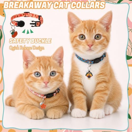 30Pcs Holiday Cat Collars Breakaway Halloween Cat Collars with Bell - Image 4