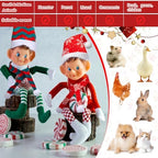 Weewooday 12 Pcs Mini Christmas Santa Hat Scarf Set, Small, Snowflake - Image 3