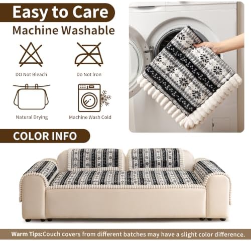 Christmas Couch Cover, Christmas Plush Sofa Cover for Dog Pet 1PC - Image 6