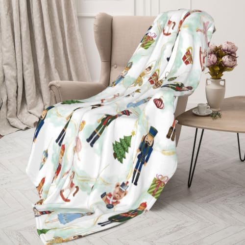 Nutcracker Fuzzy Throw Blanket for Women Men Girls Boys Soft Cozy Fleece Blankets for Bedroom Living Rooms Sofa Couch 60"x50" - Image 5