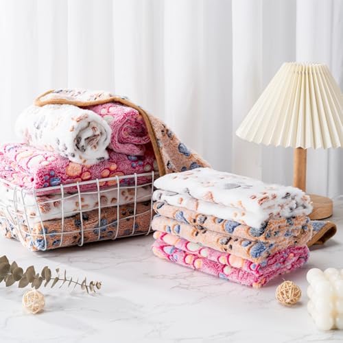 1 Pack 3 Blankets for Dog Puppy Cat (Large 41x31'', White, Pink, Blue) - Image 7