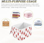 Bolaz Storage Bins with Lids and Handles, Bloody Scary Hands Storage Box Storage Basket with Cover Collapsible Organizer Containers for Home Closet, Shelves - Image 7