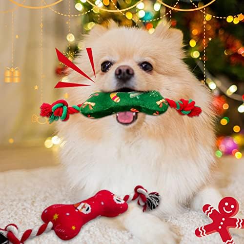 Christmas Dog Toys, 2 Pack Squeaky Plush Toys, Small & Medium Dogs - Image 5