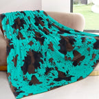 Teal Throw Blanket for Women, Soft Cozy Turquoise Fleece Blanket for Bed Couch, Teal Gifts for Women Men, Lightweight Home Bedroom Living Room Decor for All Seasons, 50x60 inches - Image 6