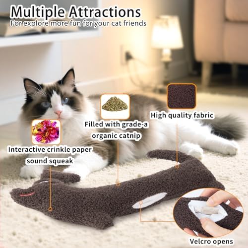 ETEKYER Refillable Catnip Cat Kicker Toy, Large, 13.77 Inches - Image 5