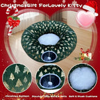 Warm Fluffy Cat Tunnel Under Christmas Tree with 8 Cat Toys - Image 5