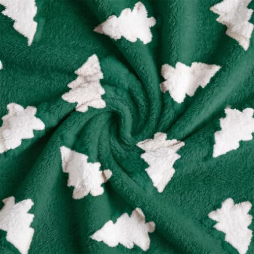 Horaldaily Christmas Green Trees Shape 3D Textured Pets Blanket 20x30 - Image 6