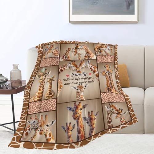 Giraffe Throw Blanket Giraffe Stuff Gifts for Kids Girls Boys Adults Women Men Soft Cozy Warm Plush Fluffy Fuzzy Fleece Blanket Decor 40''X50'' - Image 6